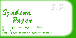szabina pajer business card